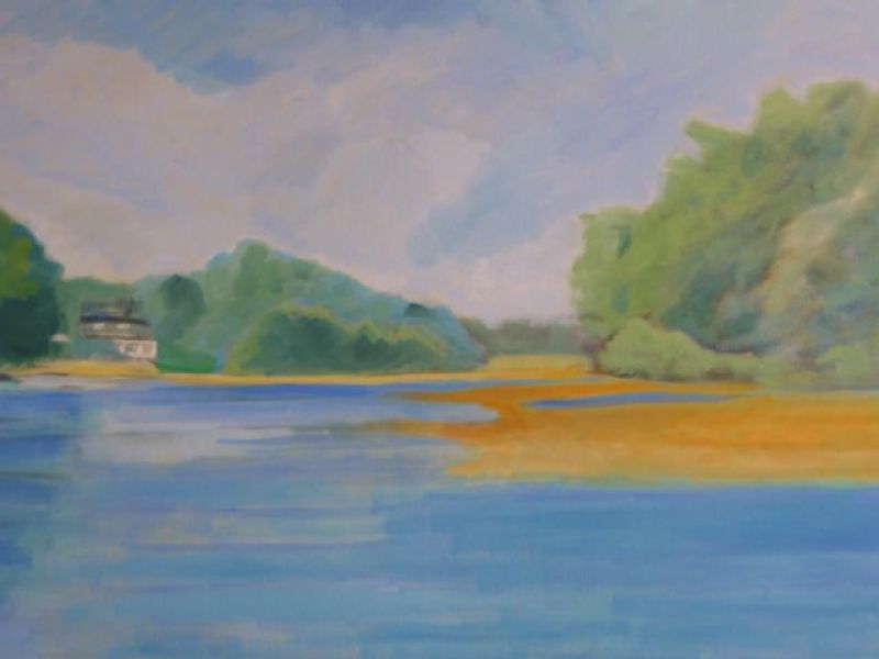 Cape Cod Pond in October by Jerome Schwartz